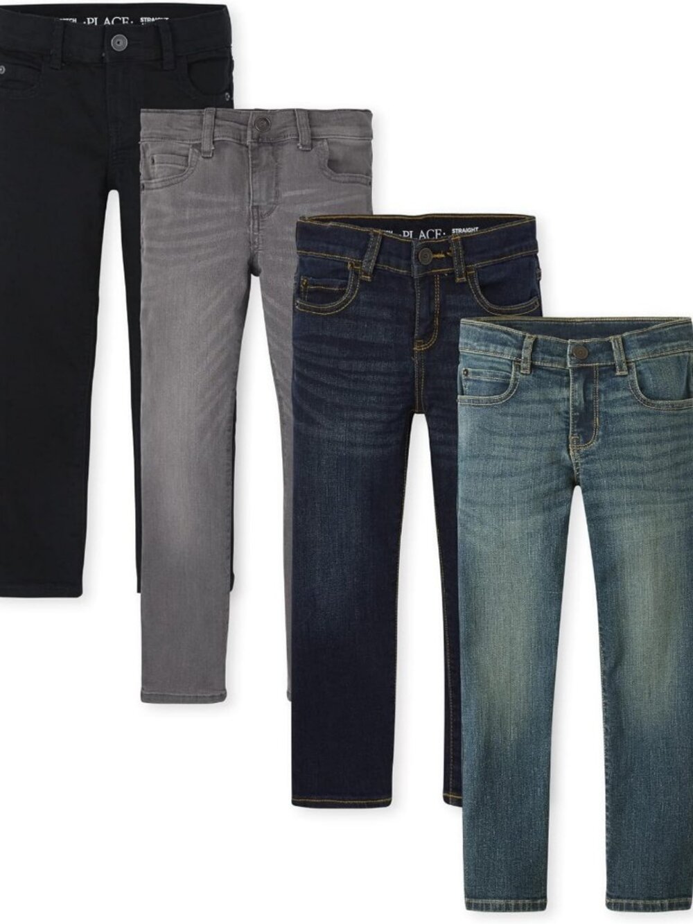 Boys' Straight Leg Jeans - Classic Fit, Durable Denim, Versatile Style, Kids'